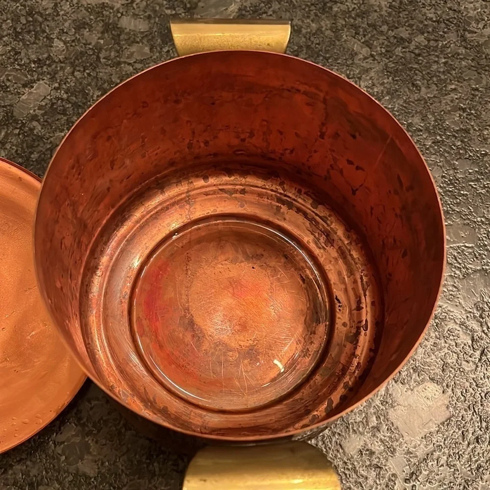 Vintage 3QT Copper Pot with Lid